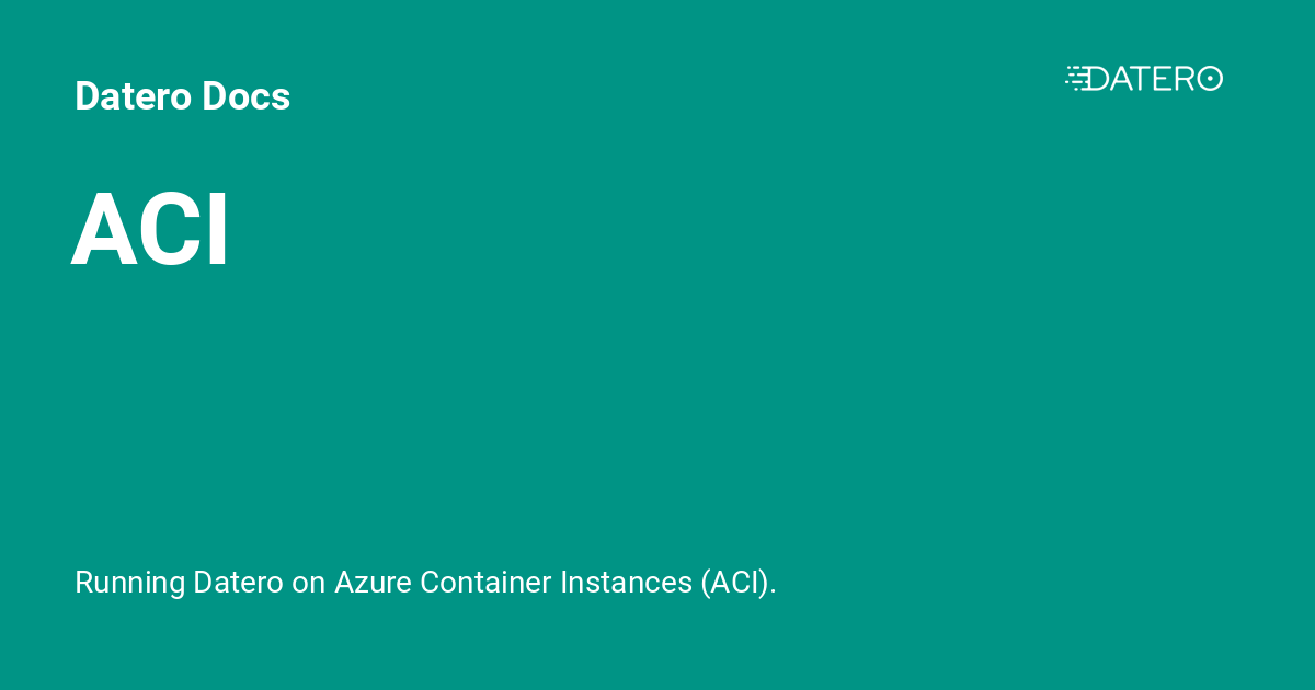 ACI - Datero Docs